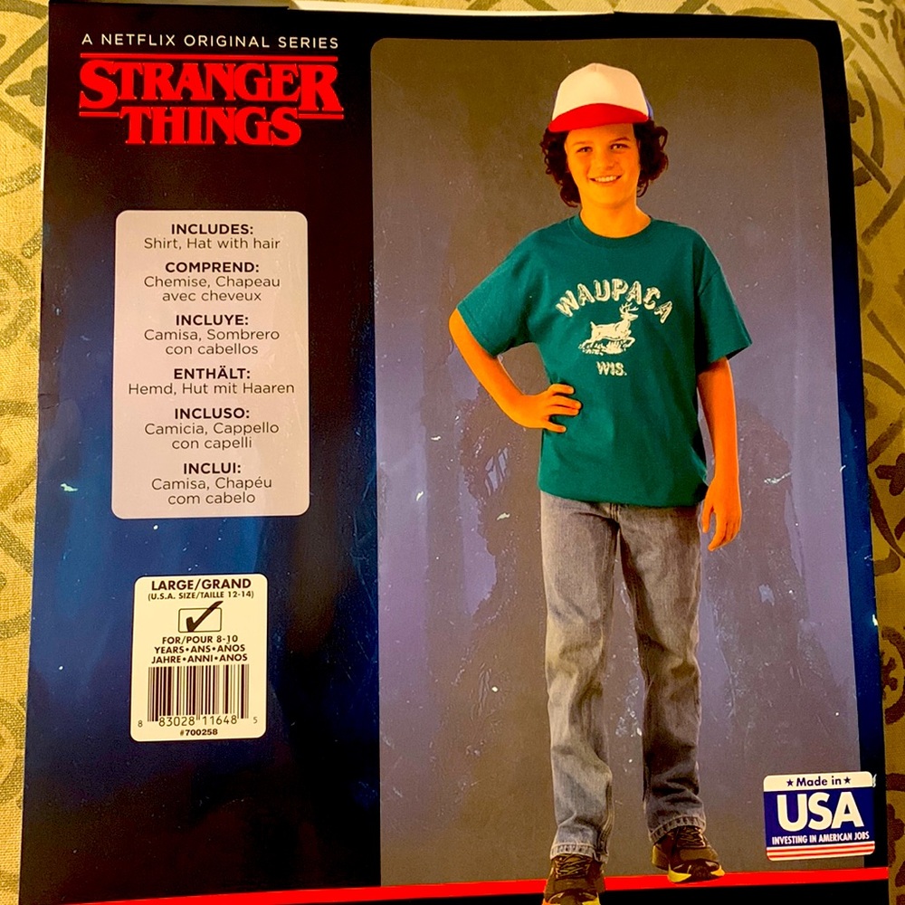 Rubies Stranger things Dustin child costume